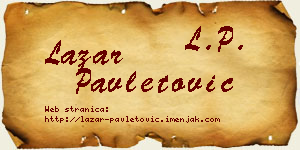 Lazar Pavletović vizit kartica